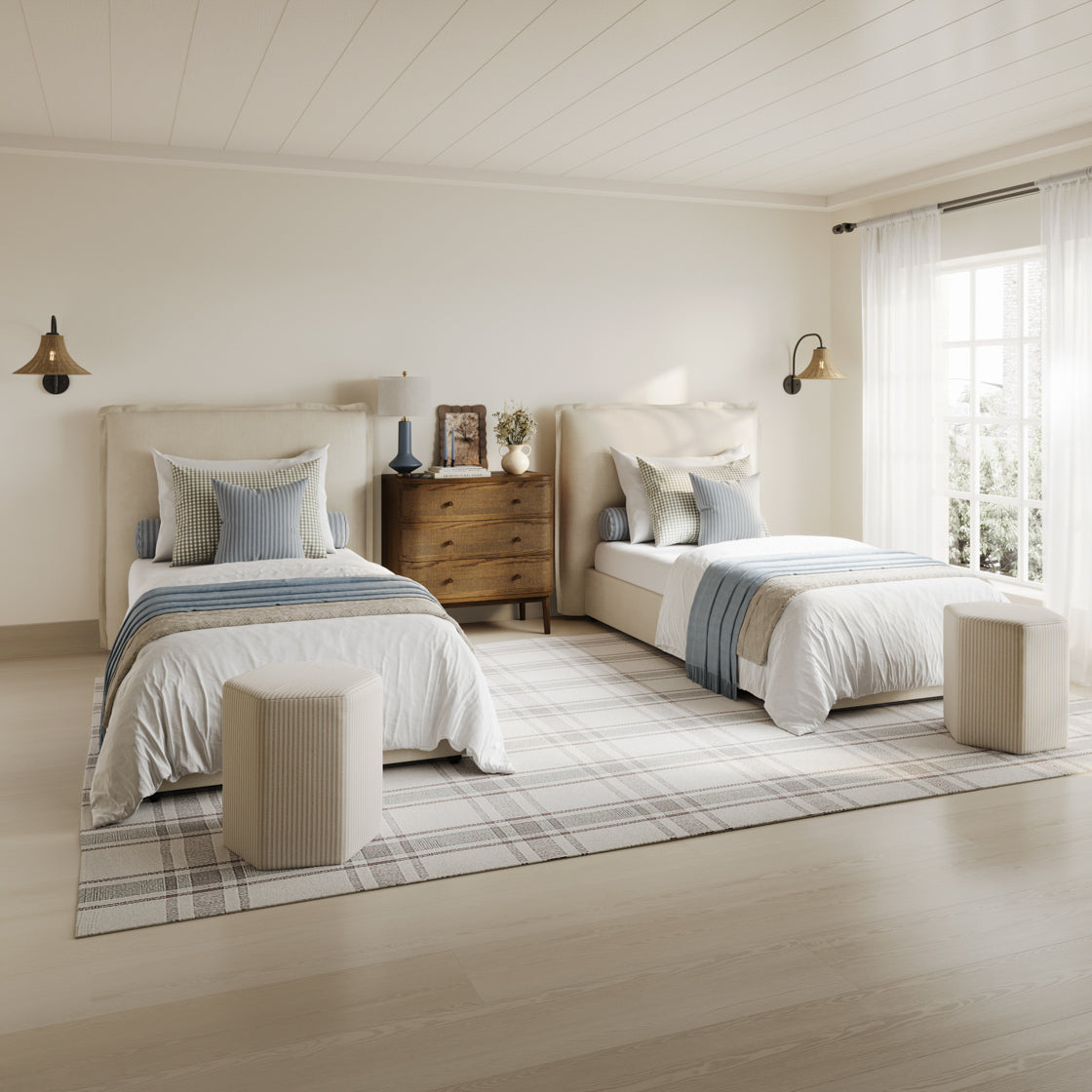 Callie Smoked Wood & Natural Rattan Chest of Drawers | 3 Drawers